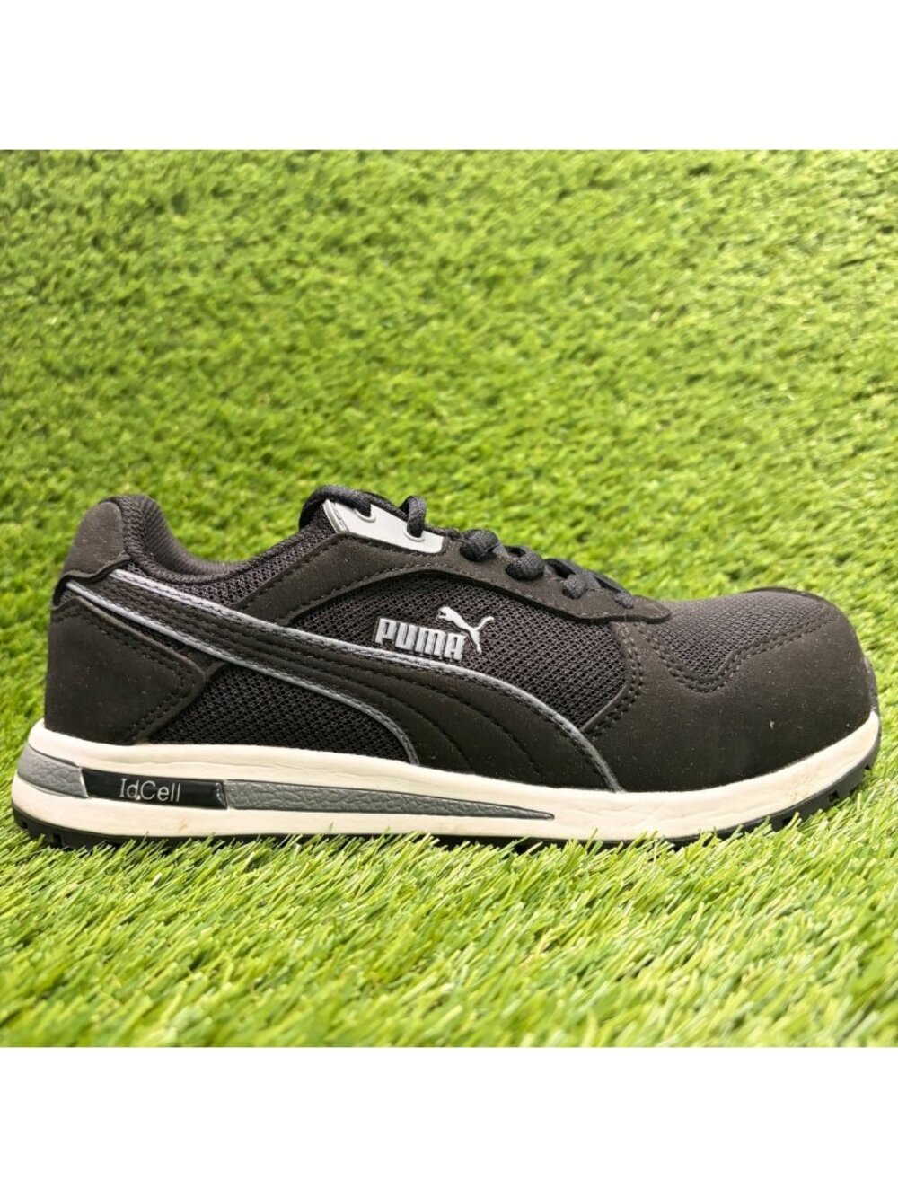 Puma Frontside Low SR Women Size 6.5 Black White Composite Toe Safety Work Shoes